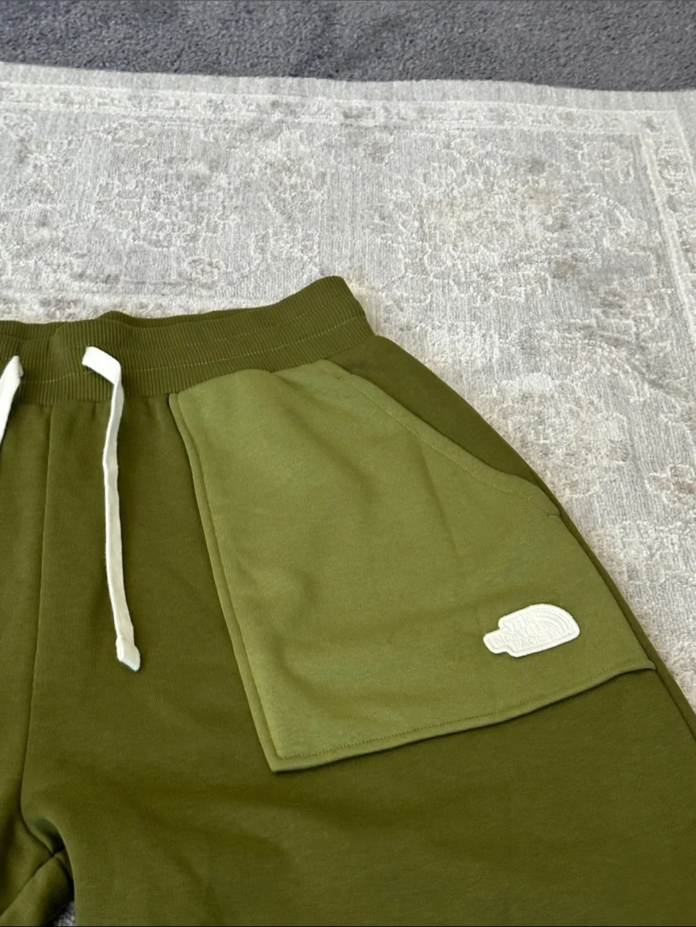 The North Face Men’s Medium Forest Olive Terry Regular Shorts. NWT’s.
